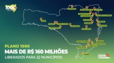 Plano 1000: Estado autoriza mais de R$ 160 milhões para 22 municípios